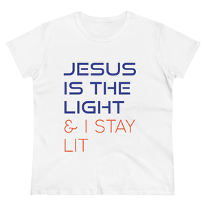 Jesus is the Light - Women's Cotton Tee