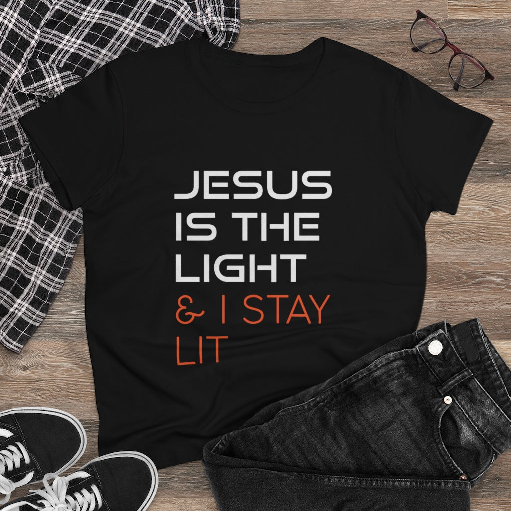 Jesus is the Light - Women's Cotton Tee